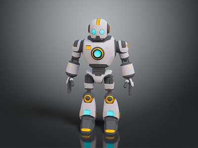 Robot Assistant Small Robot Butler Robot Butler Figure Game Figure 3d model