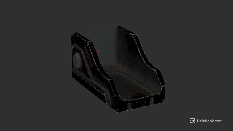 Black Tactical Weapon Accessory With Textured Metal Surface And Durable Design 3d model 