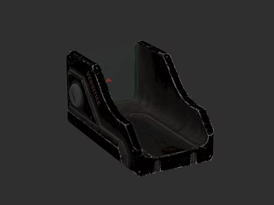 Black Tactical Weapon Accessory With Textured Metal Surface And Durable Design 3d model