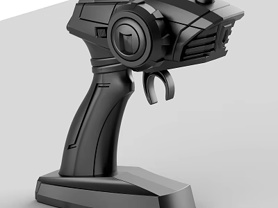 Black Game Controller With Ergonomic Grip Knob And Stable Base Design For Gaming 3d model