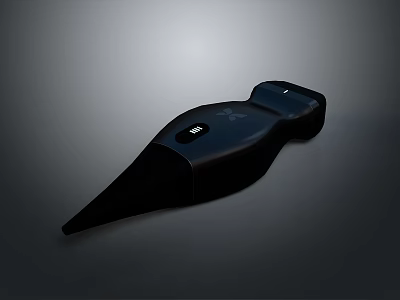 Black Handheld Vacuum Cleaner Nozzle With Sleek Design And Power Button 3d model
