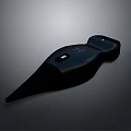 Black Handheld Vacuum Cleaner Nozzle With Sleek Design And Power Button