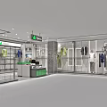 Modern Minimalist Mens Clothing Store Interior With Neat Display Racks And Lifelike Mannequins