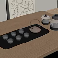 Modern Tea Set 3d model