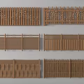 Different Styles of Wooden Fences with Decorative Patterns for Outdoor Use