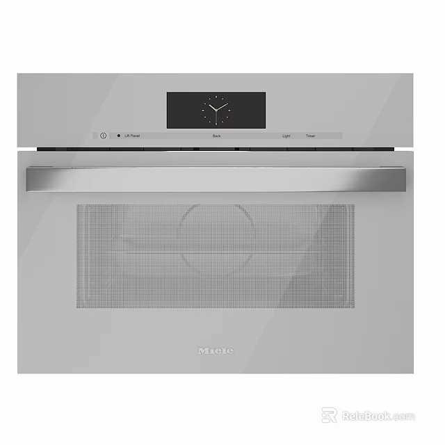 Modern Silver NEFF Oven With Digital Display Glass Door And Control Panel 3d model 