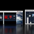 Elegant Modern Exhibition Island With Digital Screens And Product Showcases