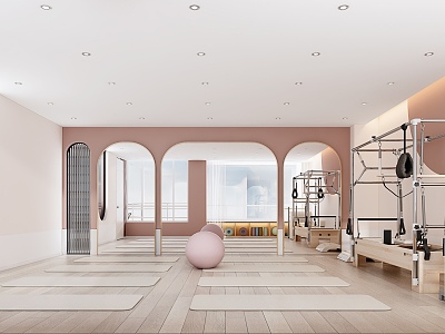 Modern Yoga Room 3d model