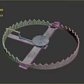 Effective Metal Circular Mousetrap With Serrated Edges Spring Mechanism And Pedal
