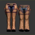 Stylish Fashion Pants With Belt And Straps Design For Modern Style