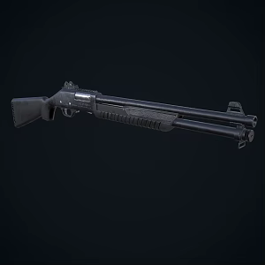 shotgun gun weapon shotgun military toy gun rifle gun 3d model