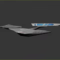 Futuristic Starship USS Discovery Design With Sleek Hull And Blue Engine Details For Interstellar Exploration