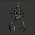 Fantasy Scorpion Character With Decorative Mechanical Back And Colorful Details