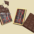 Original Chocolate Bar With Strawberry Design On Wrapper And Smooth Rich Texture 3d model