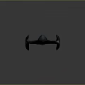Futuristic Sci Fi Aircraft With Sleek Metallic Body Red Core And Advanced Wing Design