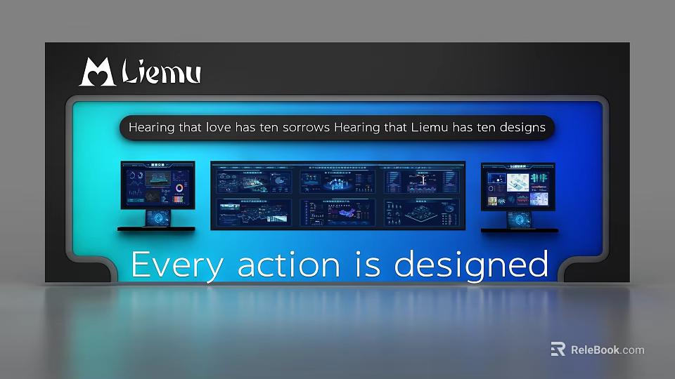 Liemu Commercial Display Equipment With Multiple Screens And Design Interfaces For Professional Use 3d model 