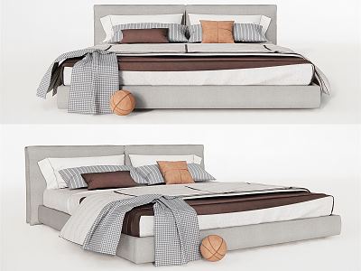 Nordic Double Bed Blanket Pillow Quilt Bedding model