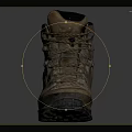 Durable Brown Hiking Boots Featuring Thick Sole Lace Up And Outdoor Rugged Design