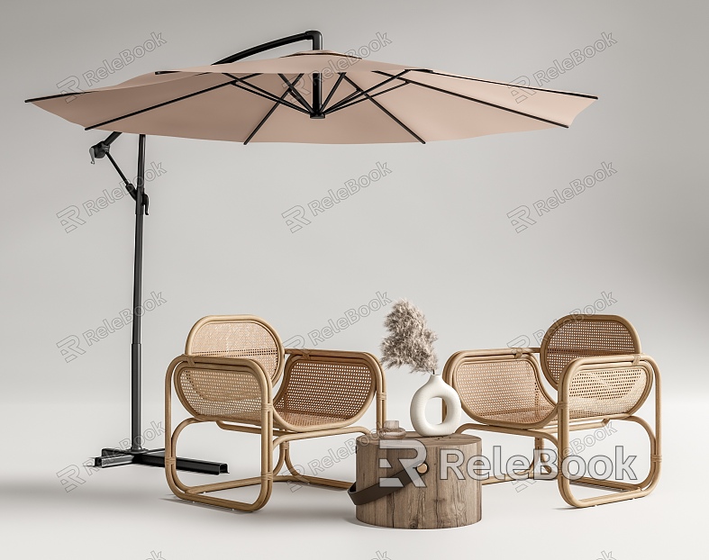 Modern Outdoor Table and Chair Outdoor Leisure Chair Courtyard Leisure Chair Rattan Coffee Table Corner Table model