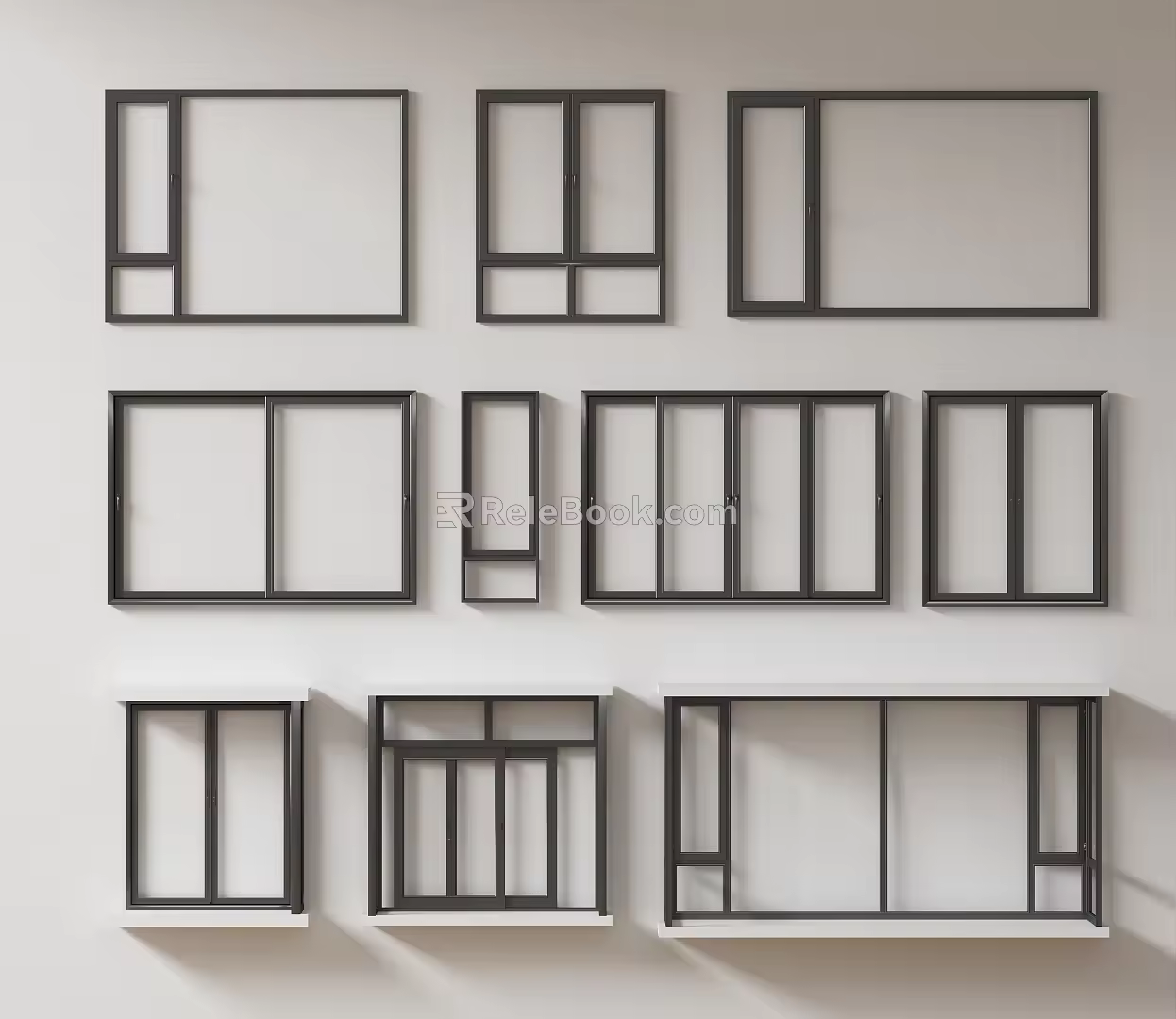 Modern windows combination windows glass windows floor-to-ceiling windows balcony windows bay windows bedroom windows sliding windows casement windows doors and windows 3d model
