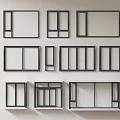 Modern windows combination windows glass windows floor-to-ceiling windows balcony windows bay windows bedroom windows sliding windows casement windows doors and windows 3d model