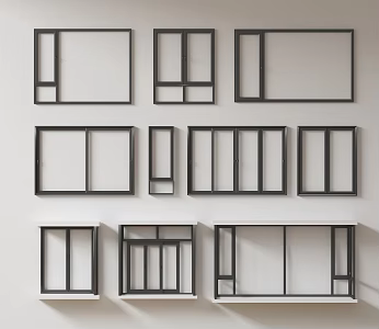 Modern windows combination windows glass windows floor-to-ceiling windows balcony windows bay windows bedroom windows sliding windows casement windows doors and windows 3d model
