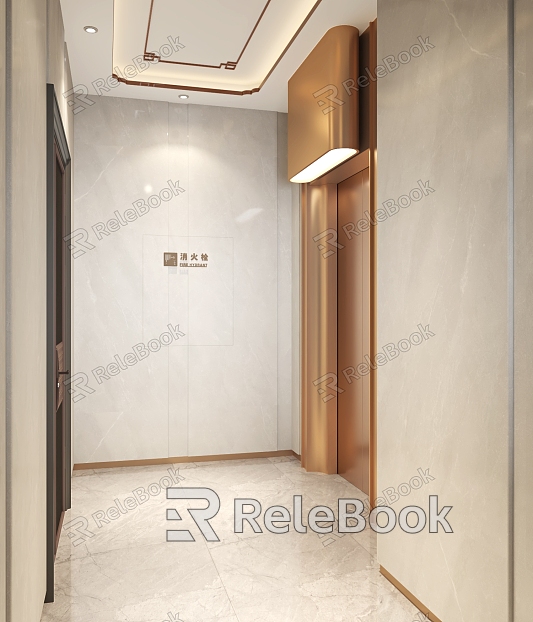 Light Luxury Elevator Hall model