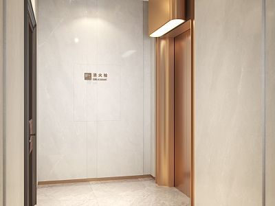 Light Luxury Elevator Hall model