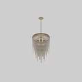 Elegant Modern Transparent Glass Chandeliers With Long Dangling Fringe Illuminated Design