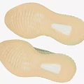 Light Green Casual Sports Sneakers With Knitted Upper And Transparent Sole Design