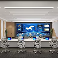 Control Room of Dispatching Center of Command Center 3d model