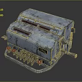 typewriter old typewriter antique typewriter classical typewriter english typewriter game item 3d model