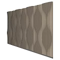 Modern background wall wavy wall panel 3d model