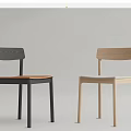 Modern Minimalist Dining Chairs With Wooden Frame And Upholstered Seats In Different Colors