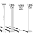 French Roman Column Component Column 3d model