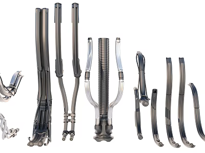 Various Industrial Equipment Metal Mechanical Arms And Structural Parts For Manufacturing 3d model