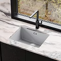 Modern small sink wash basin vegetable basin faucet 3d model