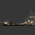 Natural Stone Landscape With Sculpted Rock Formation And Detailed Surface Texture