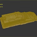Ancient Stone Architectural Model With Raised Platforms And Textured Surface Details 3d model