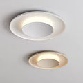 Modern Round White Ceiling Lights With Soft Glow And Ceiling Mounted Design 3d model