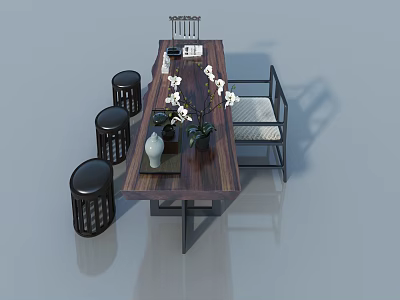 Modern Hinged Door With Wooden Panel For Home Interior Design 3d model