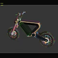 Modern Pink And Black Motorcycle With Sleek Design And Large Wheels
