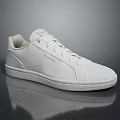 White Reebok Low Top Sneakers With Clean Simple Casual Footwear Design