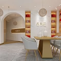 Luxury Bag Store Interior With Display Shelves Seating Area And Decorative Bags