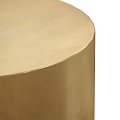 Modern Cylindrical Side Table With Gold Gradient Metallic Vertical Stripe Texture 3d model