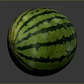 Juicy Fresh Green Striped Watermelon With Smooth Surface As Healthy Summer Fruit Snack