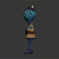 Cartoon Character With Blue Skin Pointed Ears Helmet Brown Outfit Outstretched Arms And Friendly Expression
