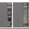 Modern Wardrobe Interior Design With Glass Doors Shelves And Hanging Storage