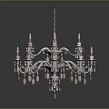 Elegant Crystal Chandelier with Ornate Design and Multiple Decorative Arms for Luxury Interior Decoration