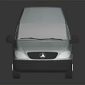 Modern Blue Cargo Van With High Roof Sleek Design And Reflective Surface